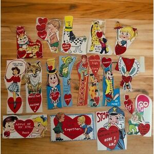 17- Vintage Unused Valentine's Day Cards Kitschy Retro Made in USA